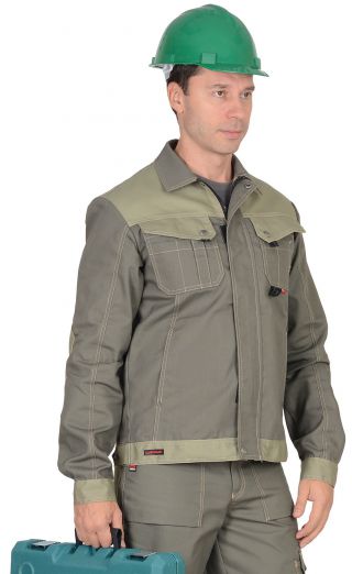 Куртка 'ВЕСТ-ВОРК' т.оливковый со св.оливковым пл. 275 г/кв.м