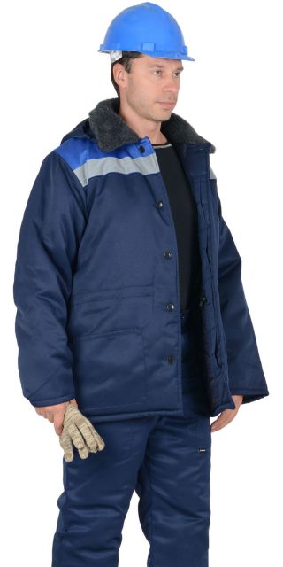 Куртка 'БРИГАДИР' утеплённая с СОП, шт цв.синий/василёк