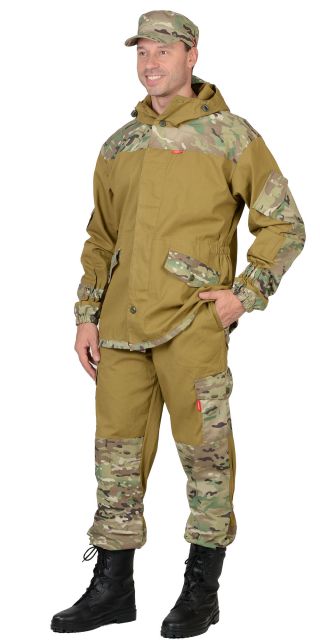 Костюм 'Горка' куртка, брюки (п-но палаточн.+отделка тк.Рип-стоп) Мультикам