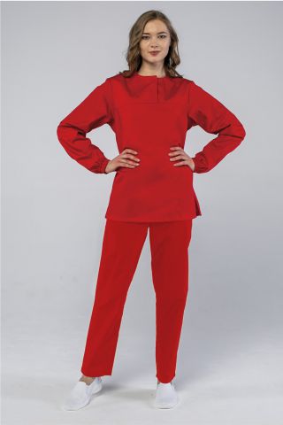 костюм ХАССП-Стандарт женский (ткань Оптима, 160), красный