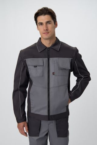 Куртка-трансформер 'ЛИДЕР' (тк.Балтекс,210), т.серый/св.серый