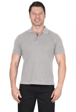 Рубашка 'ПОЛО' короткие рукава св.серая, рукав с манжетом, пл. 180 г/кв.м.