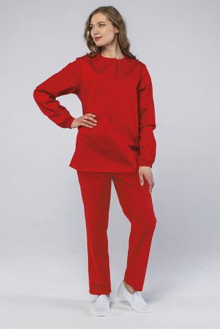 костюм ХАССП-Стандарт женский (ткань Оптима, 160), красный