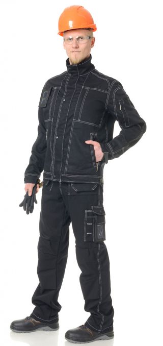 Костюм Викинг с брюками (тк.Мадейра,320 гр/м.кв) , черный