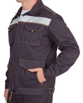 Костюм 'ТРОЯ' куртка, брюки 100% х/б, пл. 320 г/кв.м, цв. т.коричневый