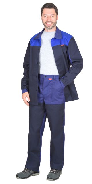 Костюм 'COTTON-KO' куртка, брюки цв.синий/василёк