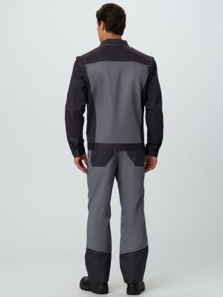 Куртка-трансформер 'ЛИДЕР' (тк.Балтекс,210), т.серый/св.серый