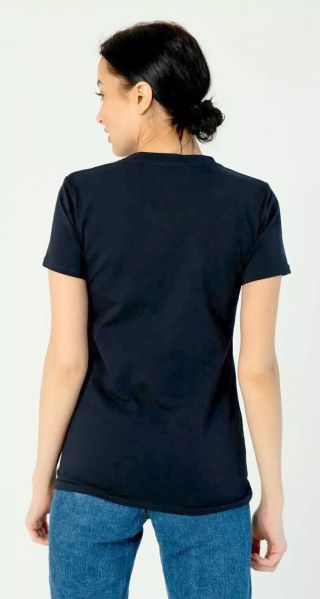 Футболка мед. с принтом, цв.т.синий