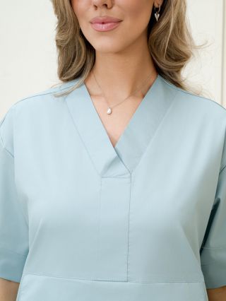 Блуза ИРИДА (М-202), тк.Элит-стрейч, цв.аквамарин