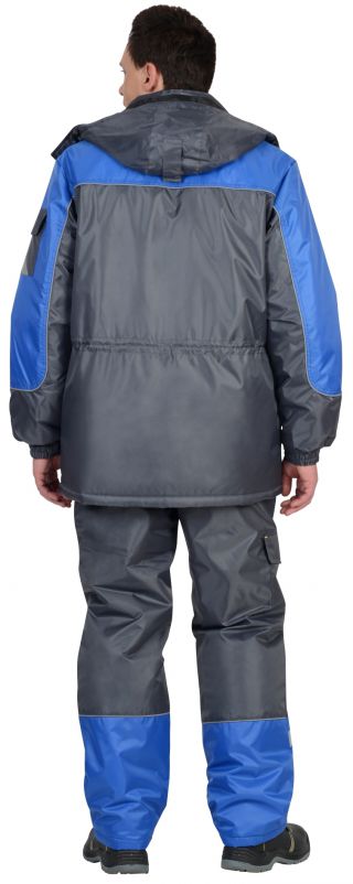 Костюм 'ФОТОН' зимний: куртка дл., брюки тёмно-серый с васильковым и СОП-25 мм.