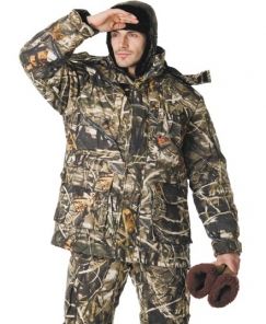 Куртка 'ВОЛК' утеплённая КМФ : куртка длинная (камуфляж в ассортименте)