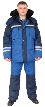 Костюм 'ЗИМНИК': куртка, брюки васильковый с синим
