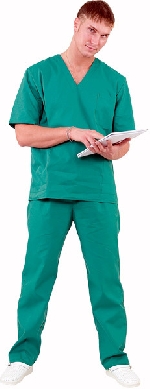 Костюм хирурга универсальный зелёный