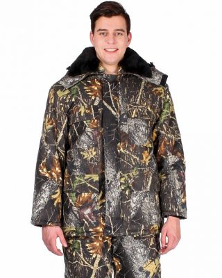Куртка 'ОХОТА' утеплённая (тк.Смесовая,210), КМФ лес