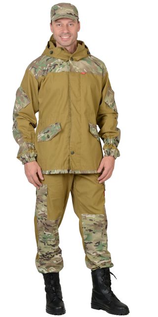 Костюм 'Горка' куртка, брюки (п-но палаточн.+отделка тк.Рип-стоп) Мультикам