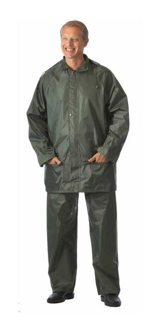 Костюм влагозащитный нейлоновый: куртка, брюки зелёный
